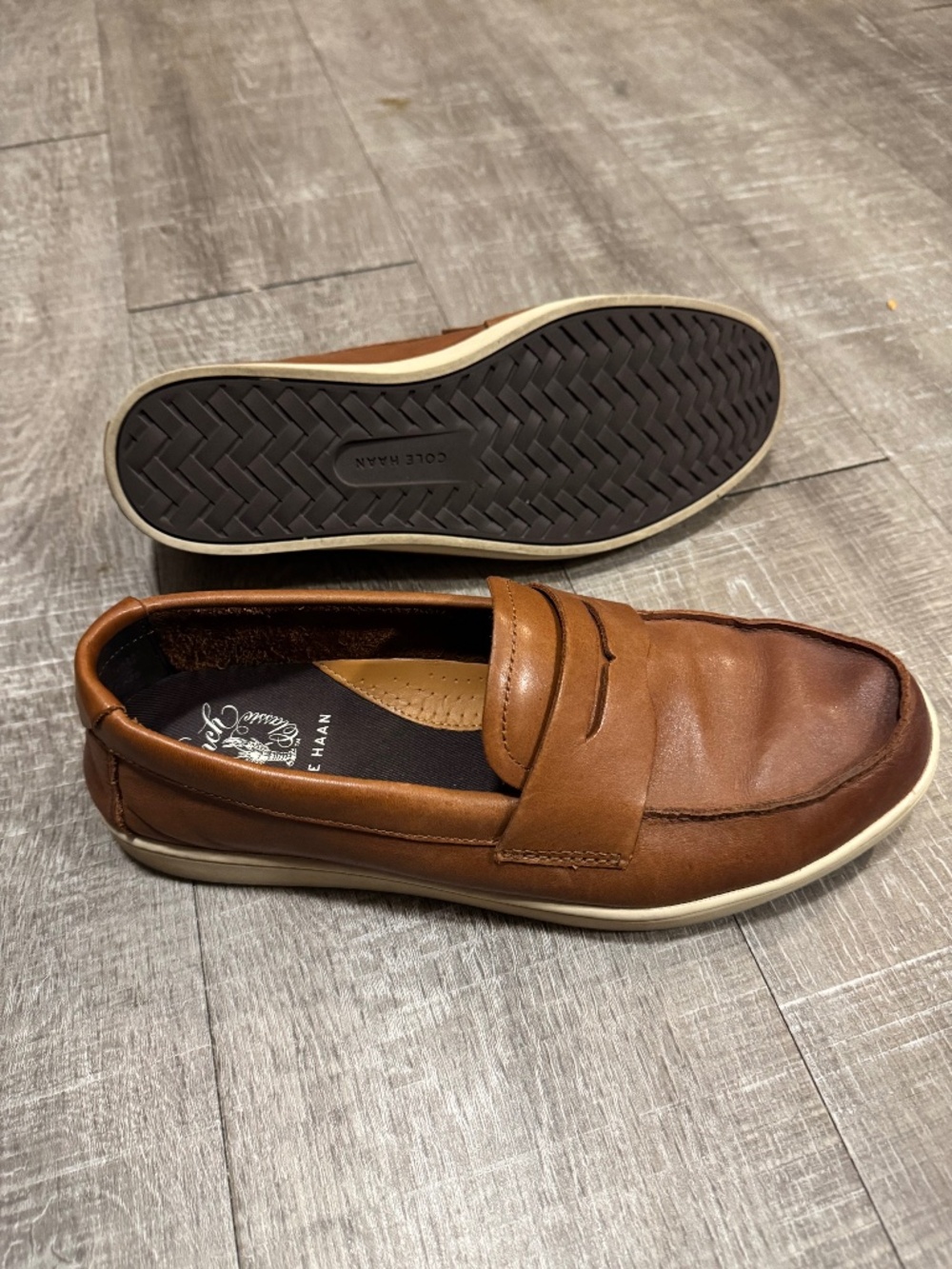Cole Han penny loafer, rubber sole